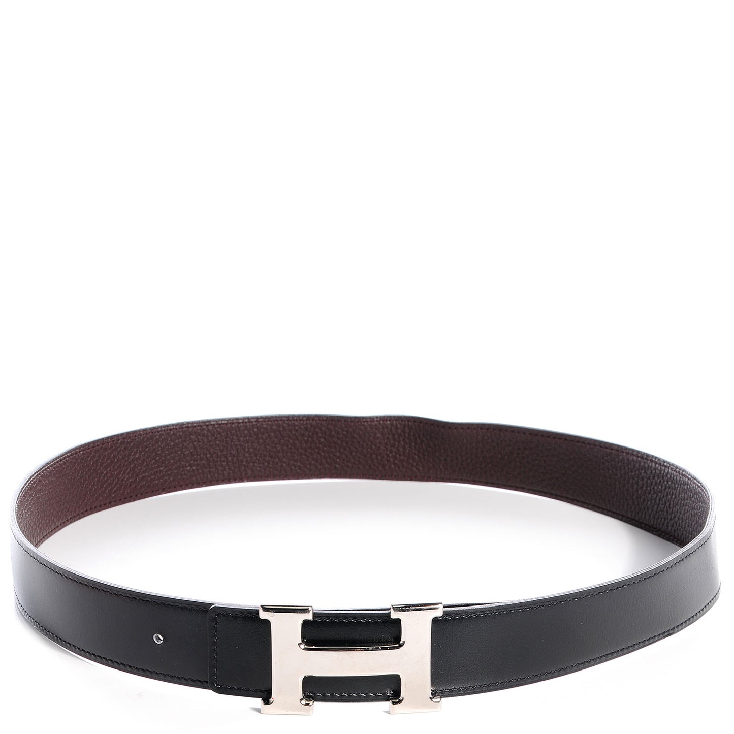 Togo Box Reversible Constance 32mm H Belt 80 Chocolate Black