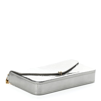 Louis Vuitton Vernis Felicie Pochette Chain Wallet Gris Metal 5 of 11