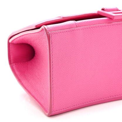 Balenciaga Grained Calfskin Tonal B Small Hourglass Top Handle Bag Acid Fuchsia 9 of 13