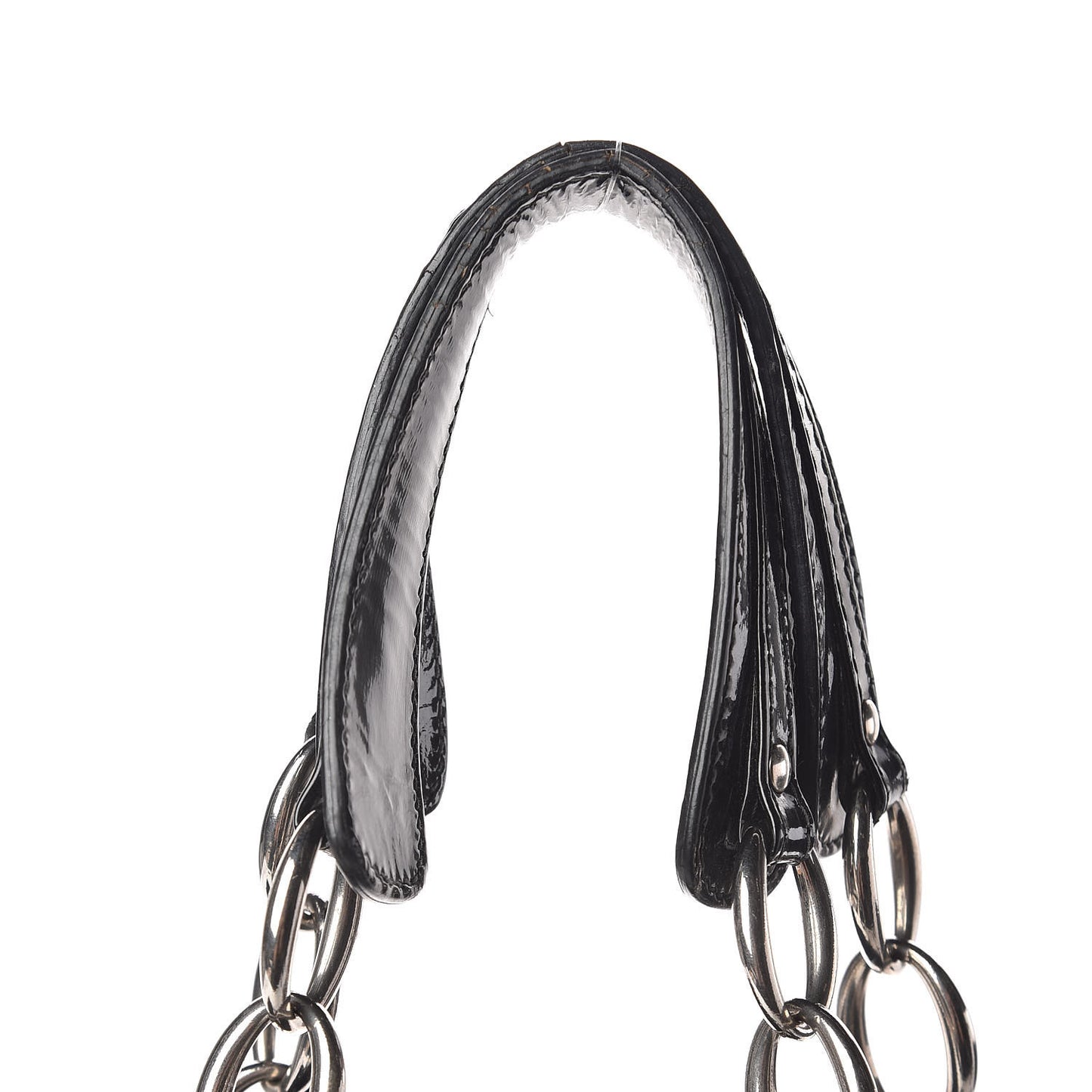Patent Cannage Large Dior Soft Shopping Tote Black