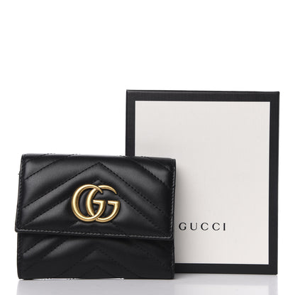 Gucci Calfskin Matelasse GG Marmont Wallet Black 8 of 8
