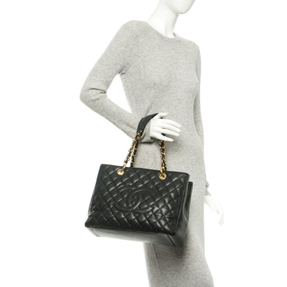 Chanel Caviar Quilted Grand Shopping Tote GST Black 3 of 7
