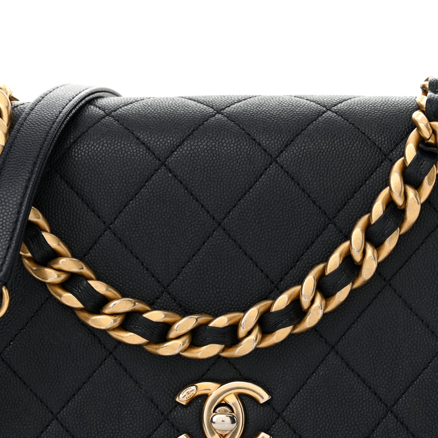 Chanel Caviar Quilted Small Fashion Therapy Flap Bag Navy Blue 8 of 17