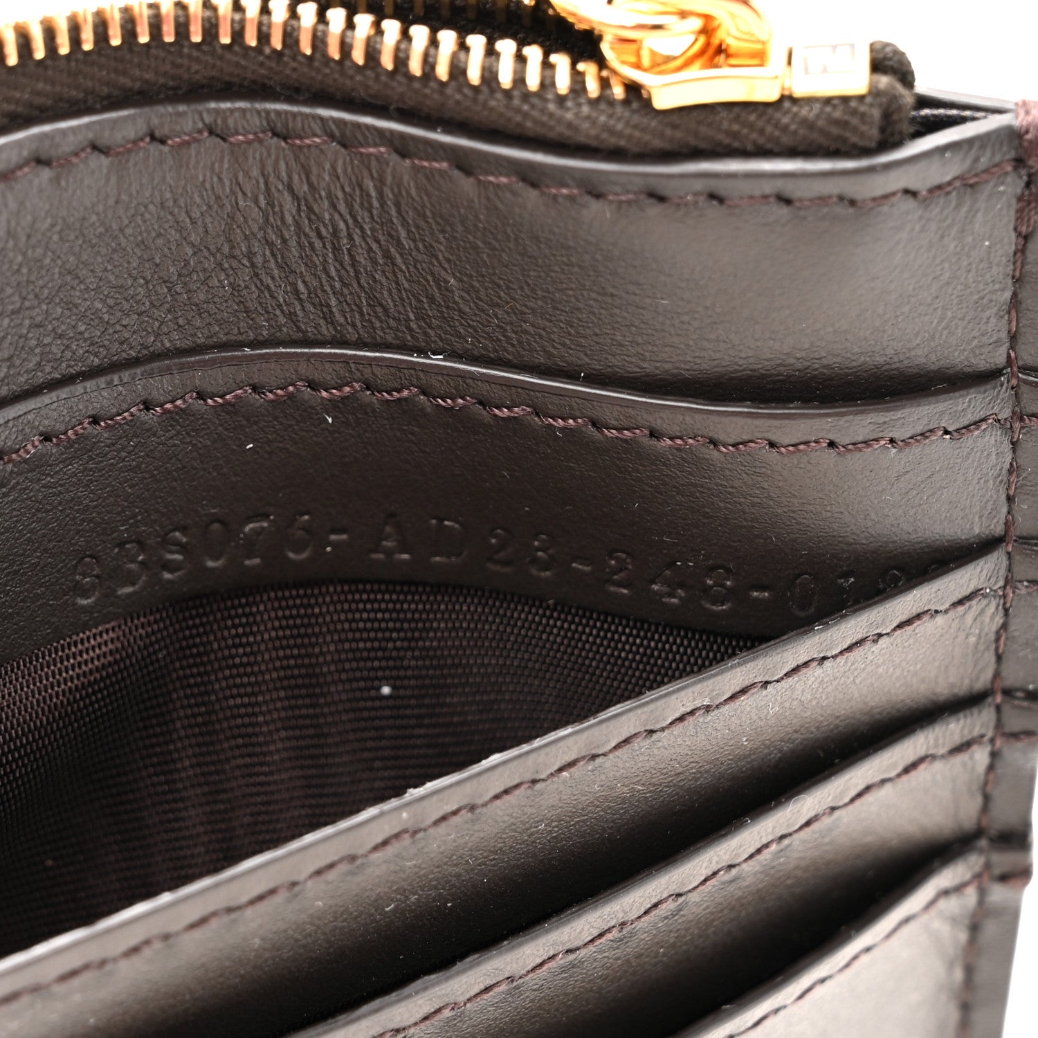 Fendi Fabric Jacquard Vitello Grace FF 1974 Fendigraphy Wallet On Chain Tobacco Moro Ebano 9 of 14