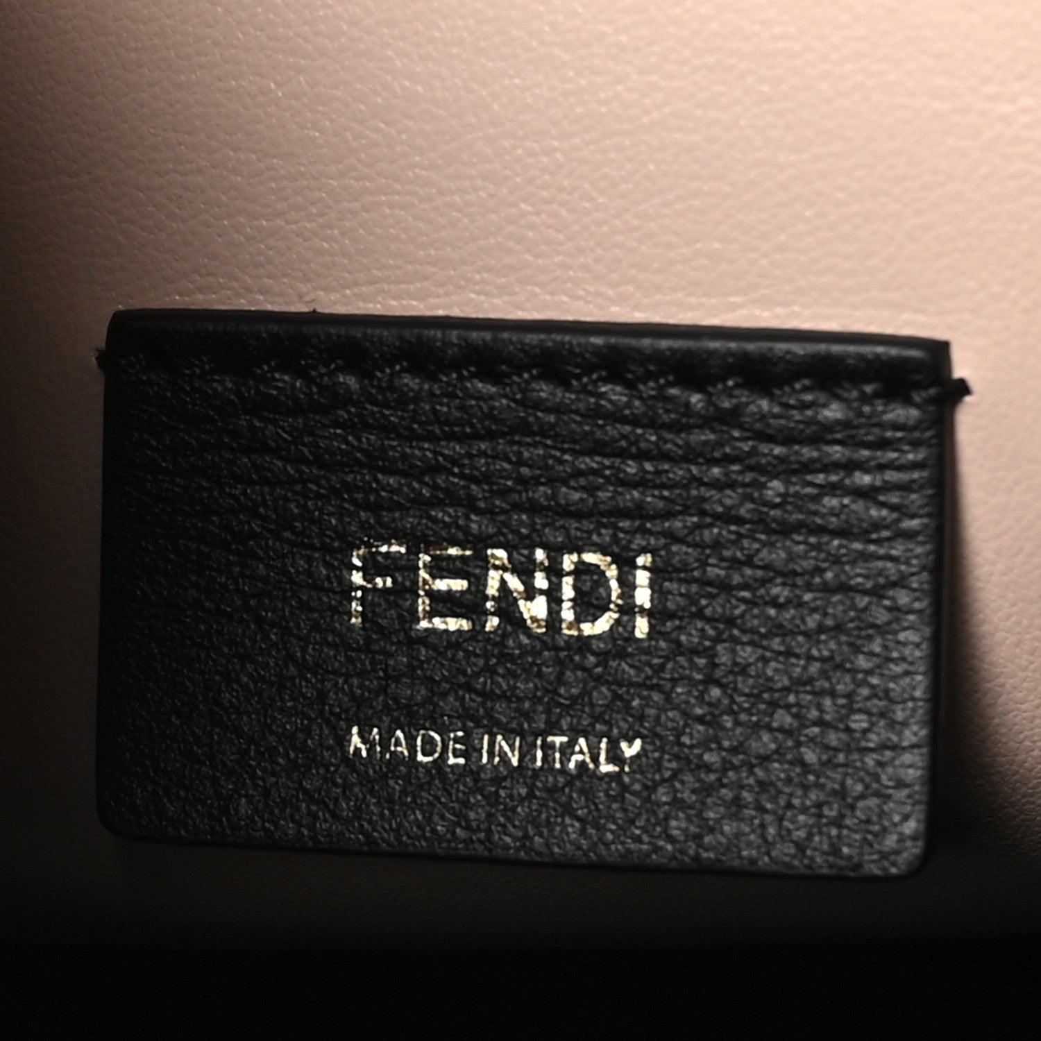 Fendi Vitello Fluffy Logo Medium Pack Shopper Tote Rosa Quarzo Black 6 of 9