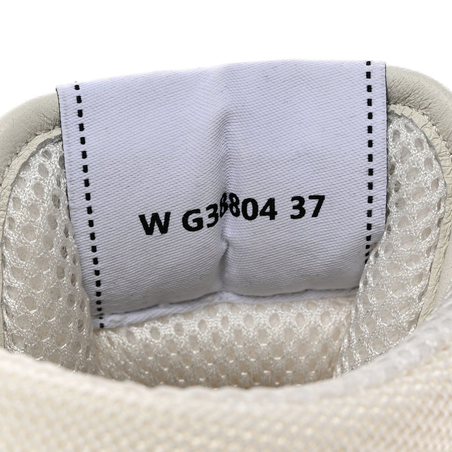 Suede Fabric Grained Calfskin Womens CC High Top Sneakers 37 White