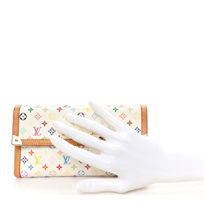 Louis Vuitton Monogram Multicolor Porte Tresor International Wallet White 2 of 6