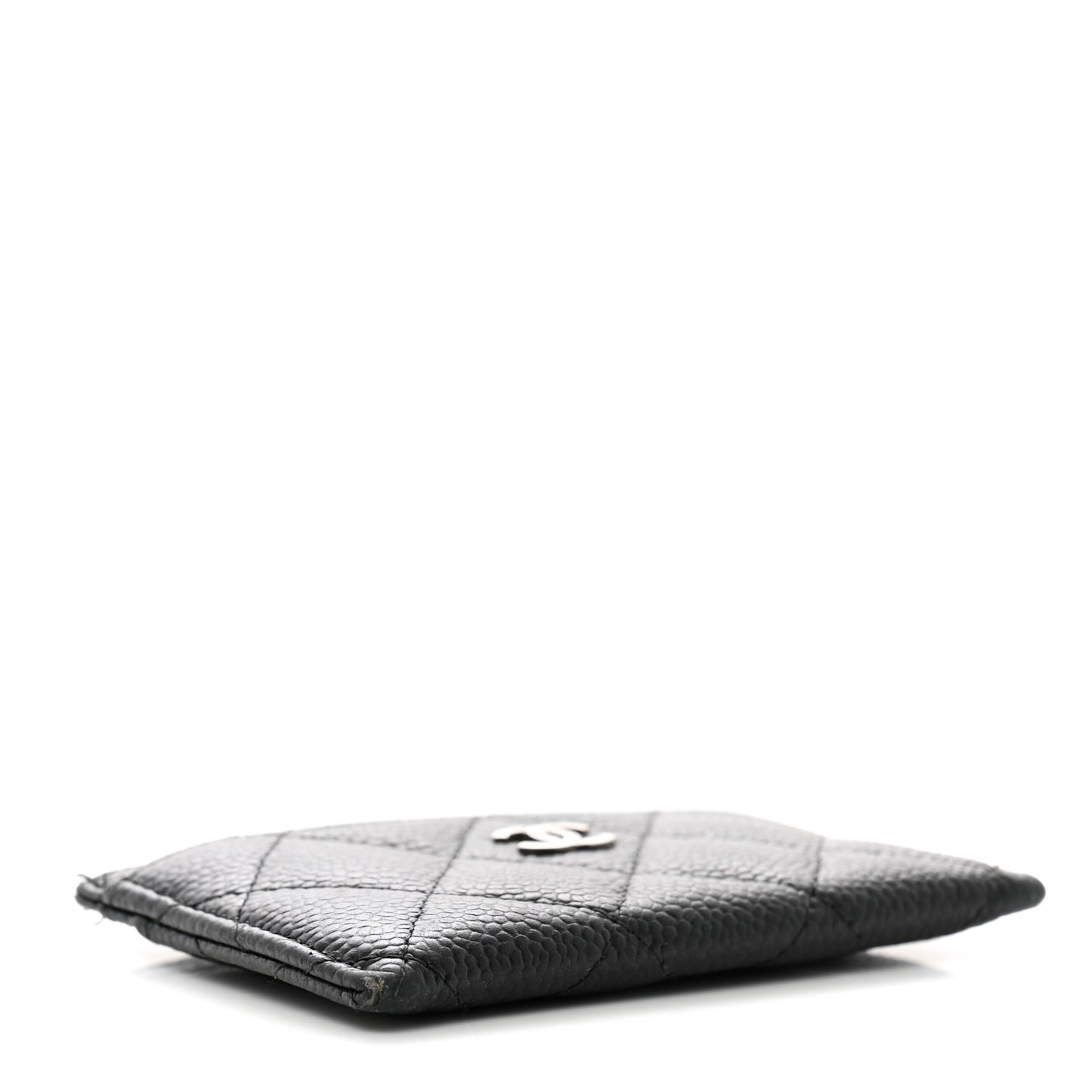 Caviar Quilted Card Holder Black