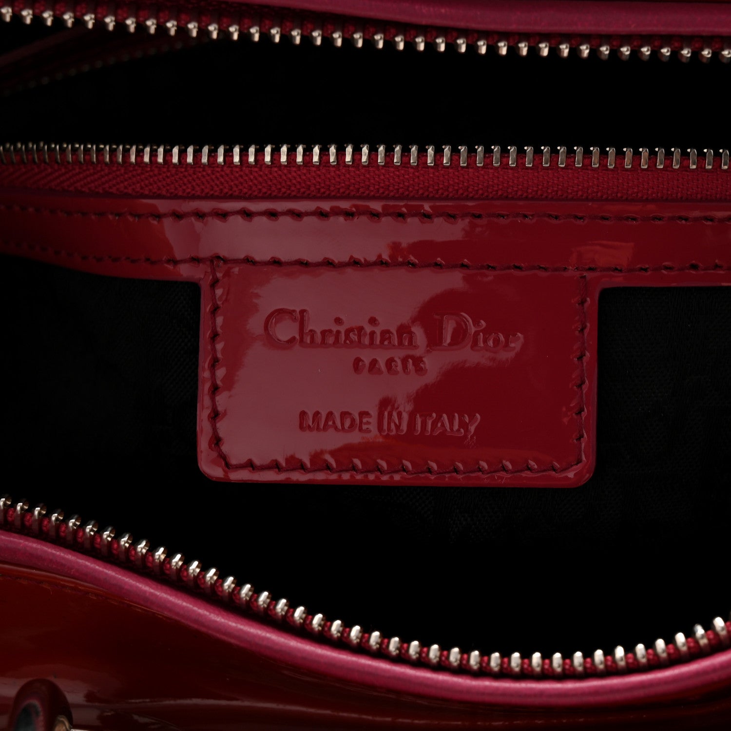 Christian Dior Patent Cannage Large Lady Dior Fuchsia 6 of 10