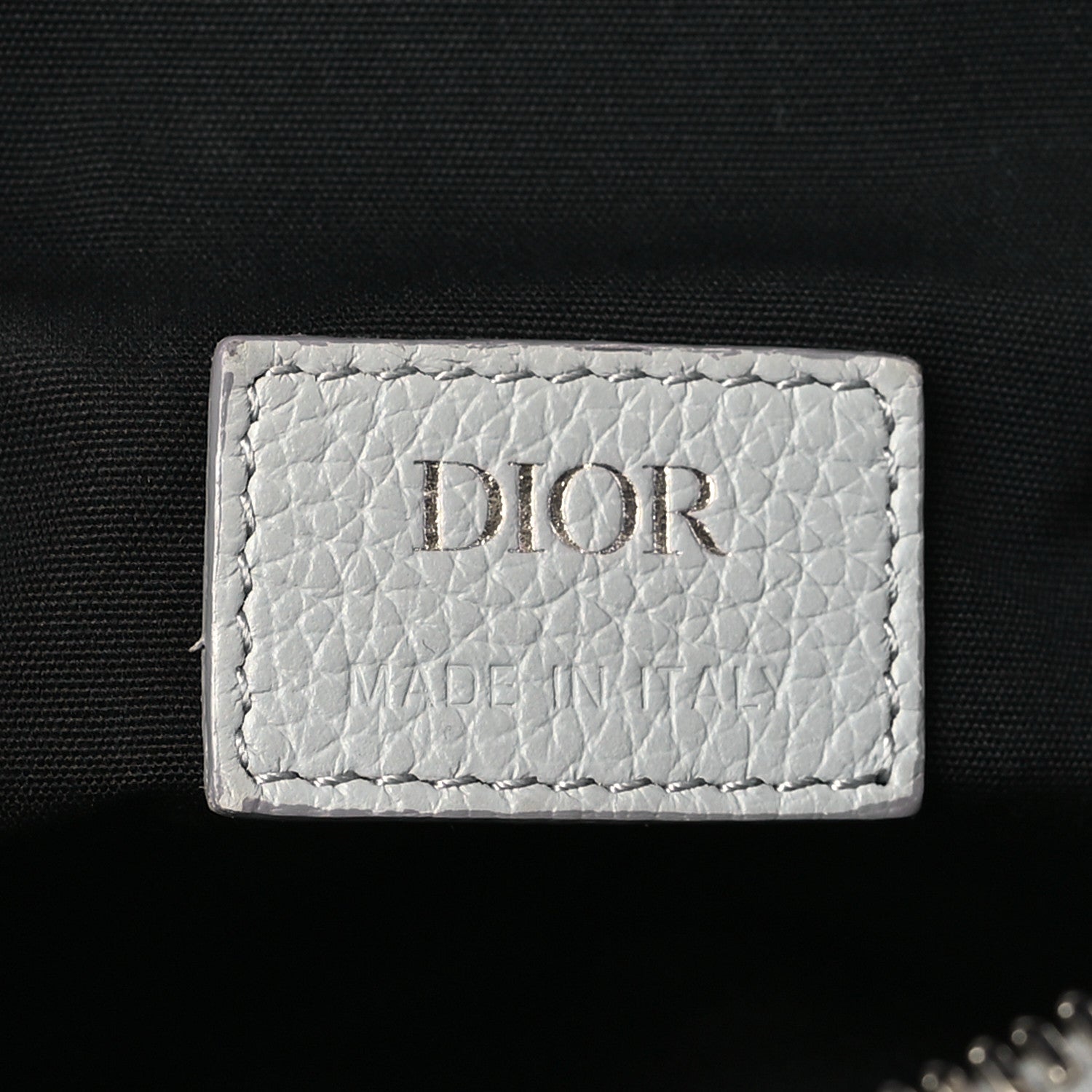 Christian Dior Grained Calfskin Kim Jones Saddle Bag Light Grey 6 of 8