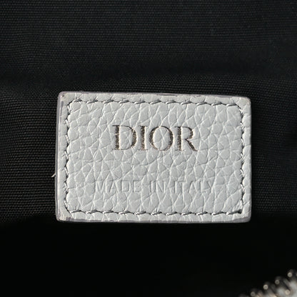 Christian Dior Grained Calfskin Kim Jones Saddle Bag Light Grey 6 of 8