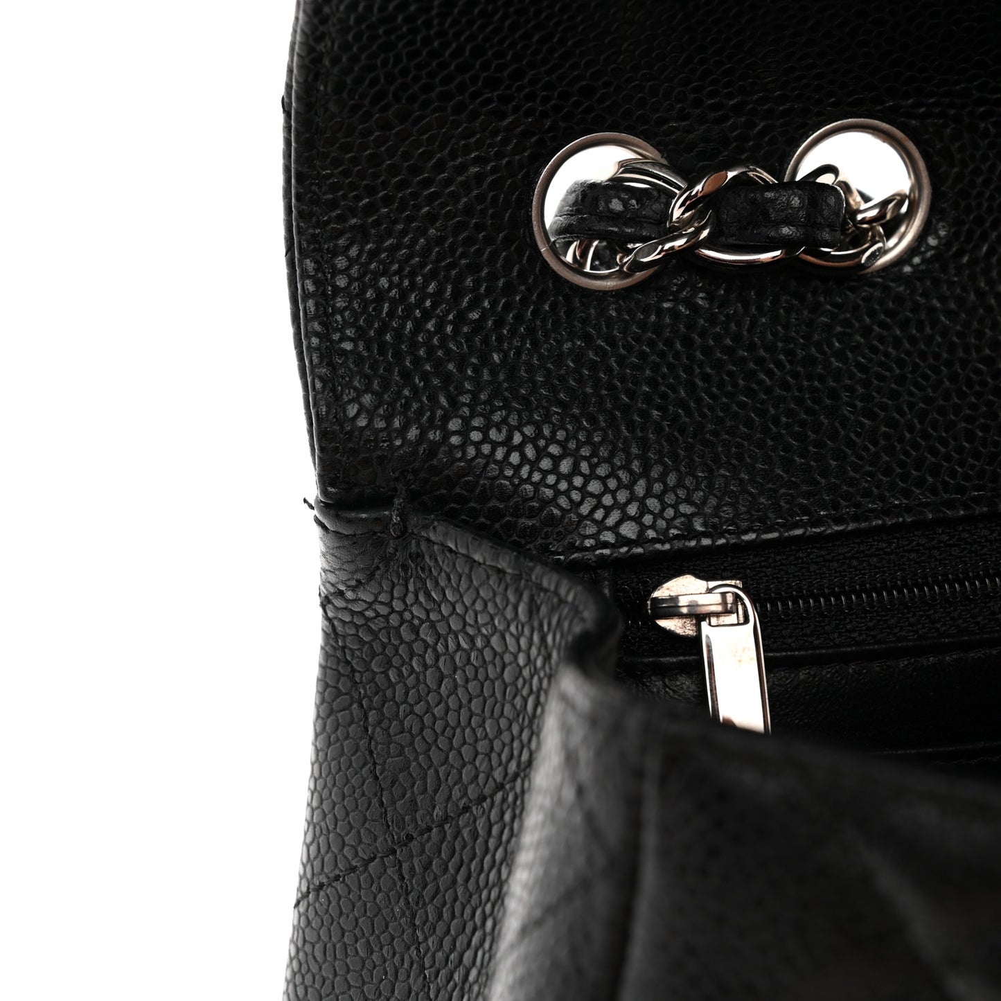 Caviar Quilted Jumbo Single Flap Black