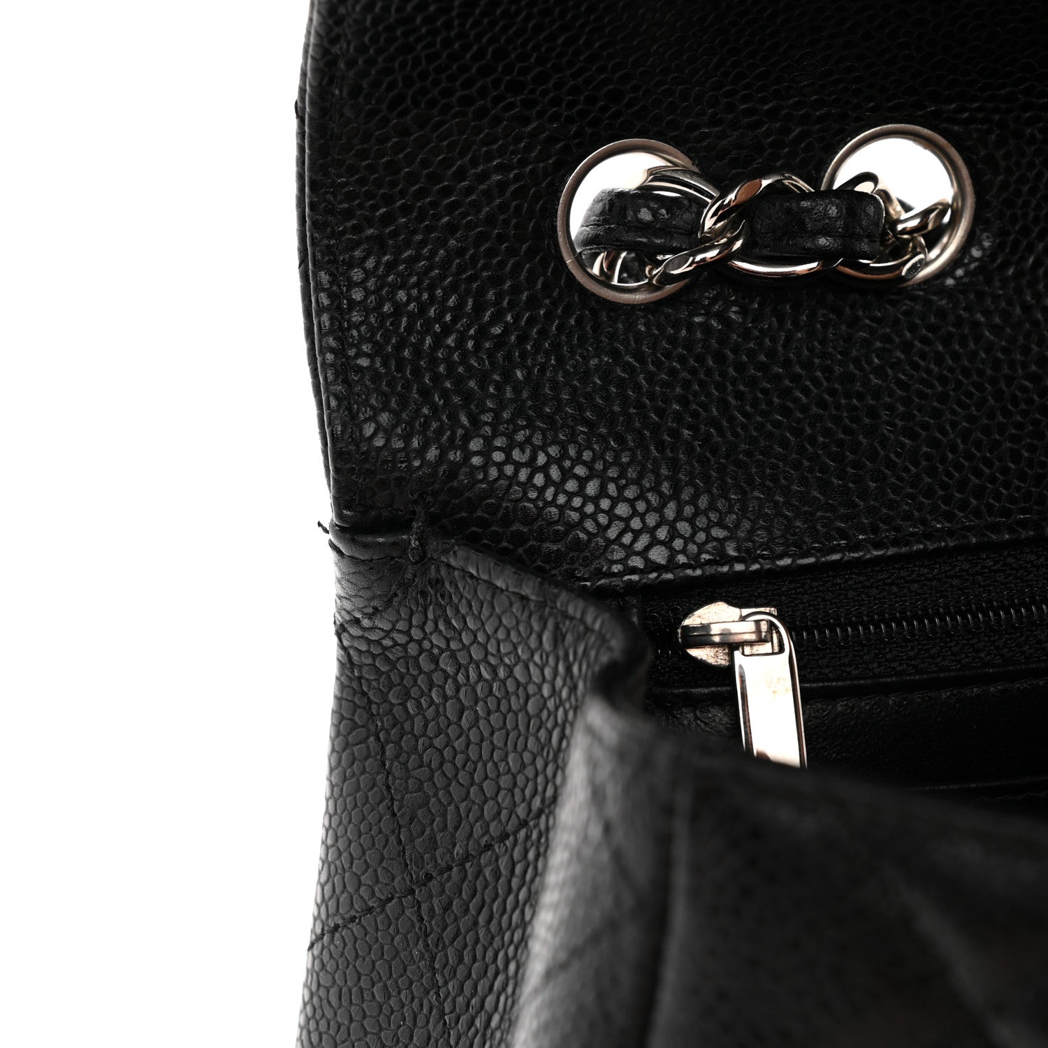 Chanel Caviar Quilted Jumbo Single Flap Black 11 of 12