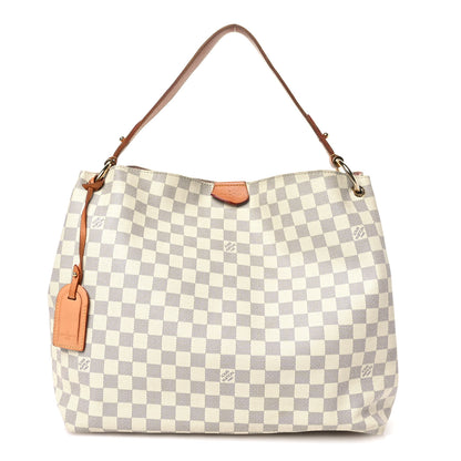 Louis Vuitton Damier Azur Graceful MM Rose Ballerine 1 of 13