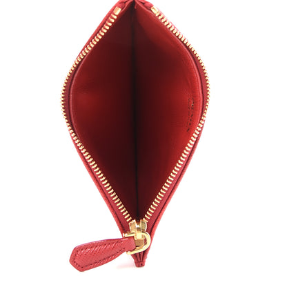 Prada Saffiano Zip Card Holder Fuoco Petalo 5 of 8