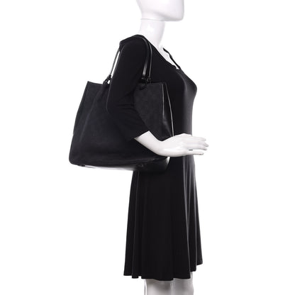 Gucci Denim Monogram Tote Black 2 of 8