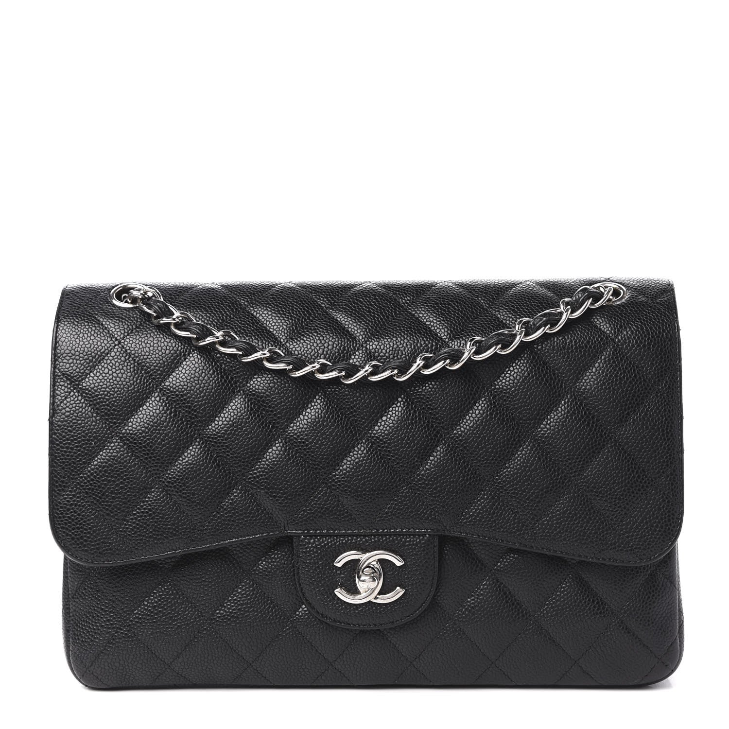Chanel Caviar Quilted Jumbo Double Flap Black 1 of 11