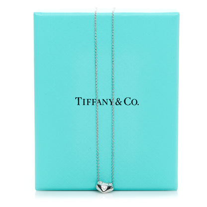 Tiffany Platinum Diamond Etoile Small Heart Pendant Necklace 3 of 6
