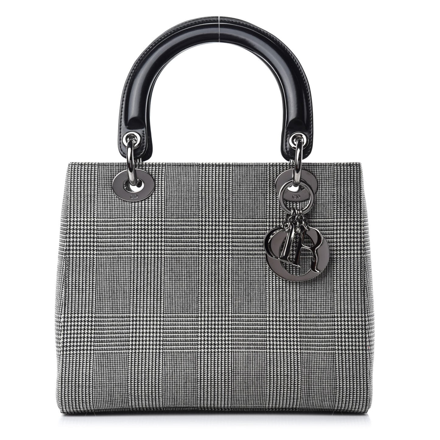 Patent Canvas Medium Lady Dior Black