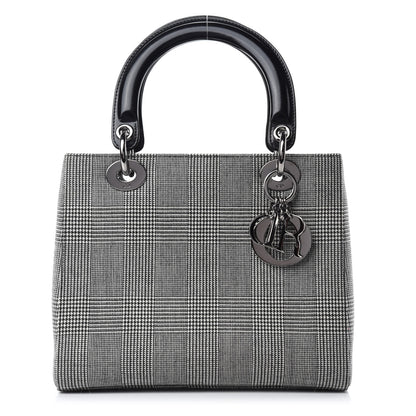 Christian Dior Patent Canvas Medium Lady Dior Black 1 of 12