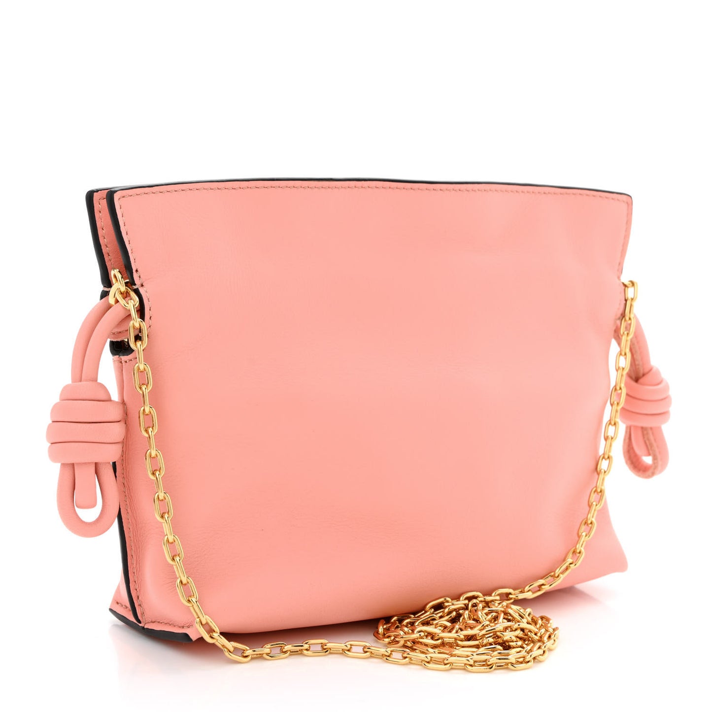 Calfskin Nano Flamenco Knot Clutch Warm Blossom