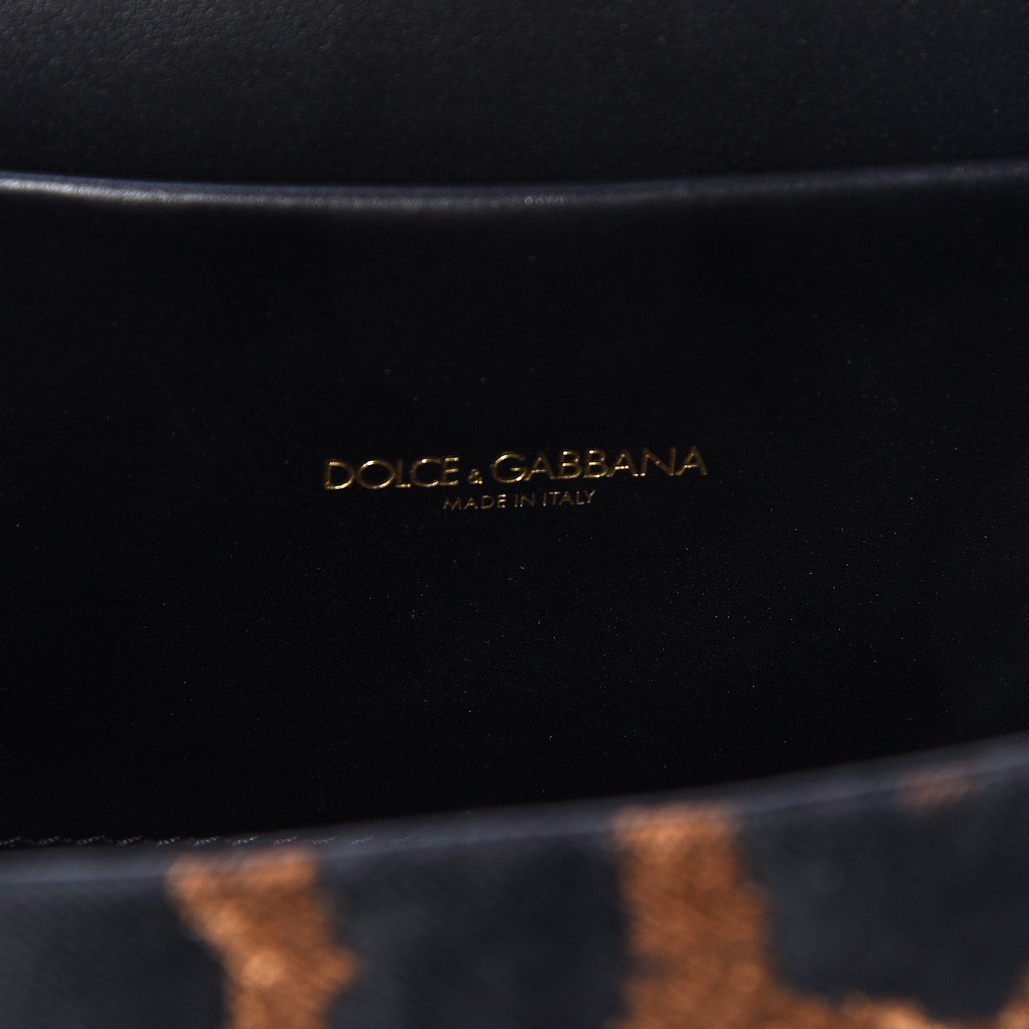Dolce & Gabbana Jacquard Leopard Print Smooth Calfskin Medium Devotion Crossbody Bag Black 6 of 11