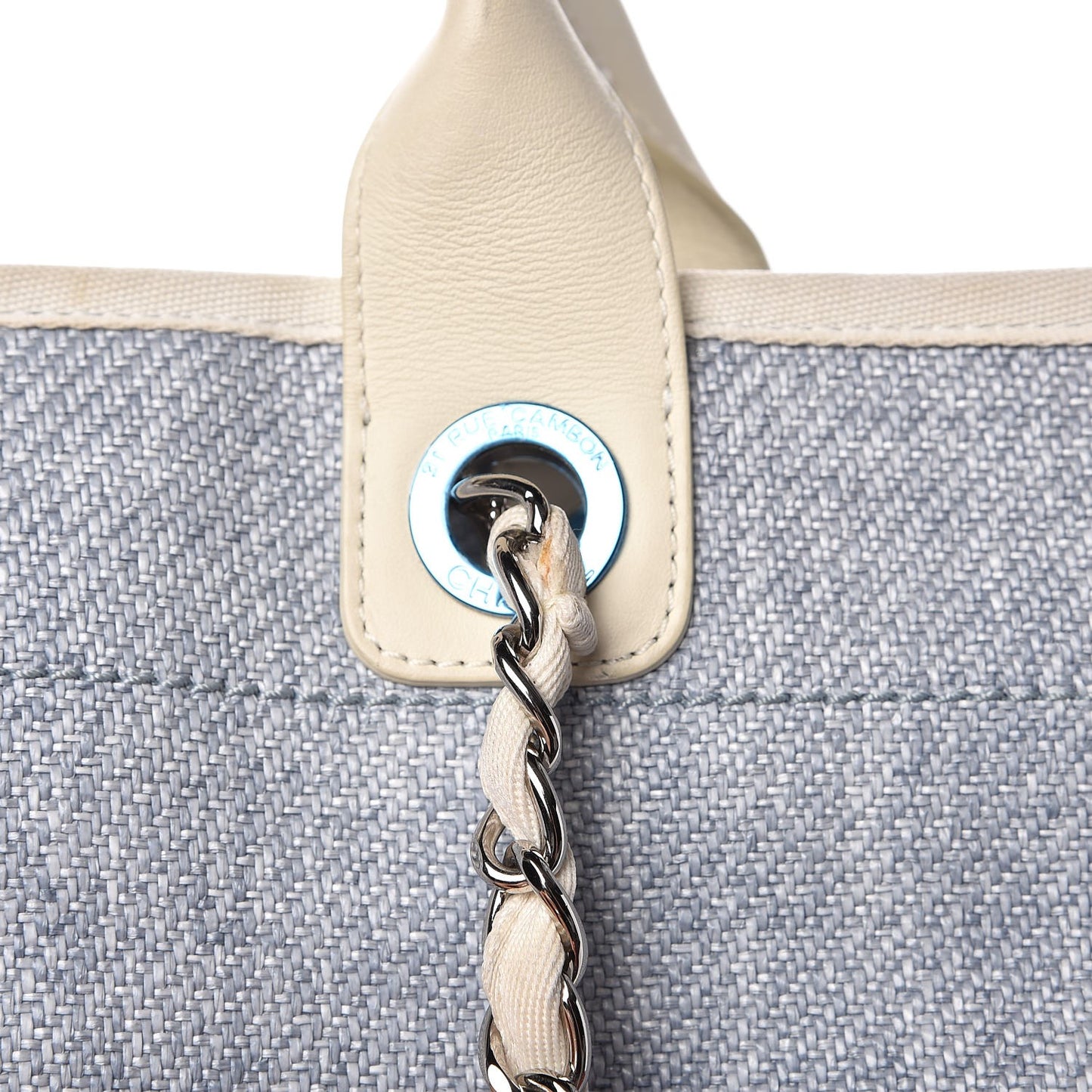Canvas Extra Large Deauville Tote Light Blue