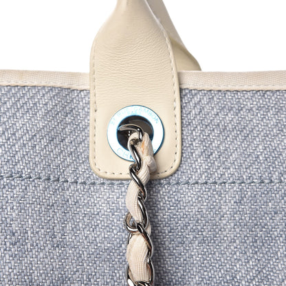 Chanel Canvas Extra Large Deauville Tote Light Blue 15 of 18