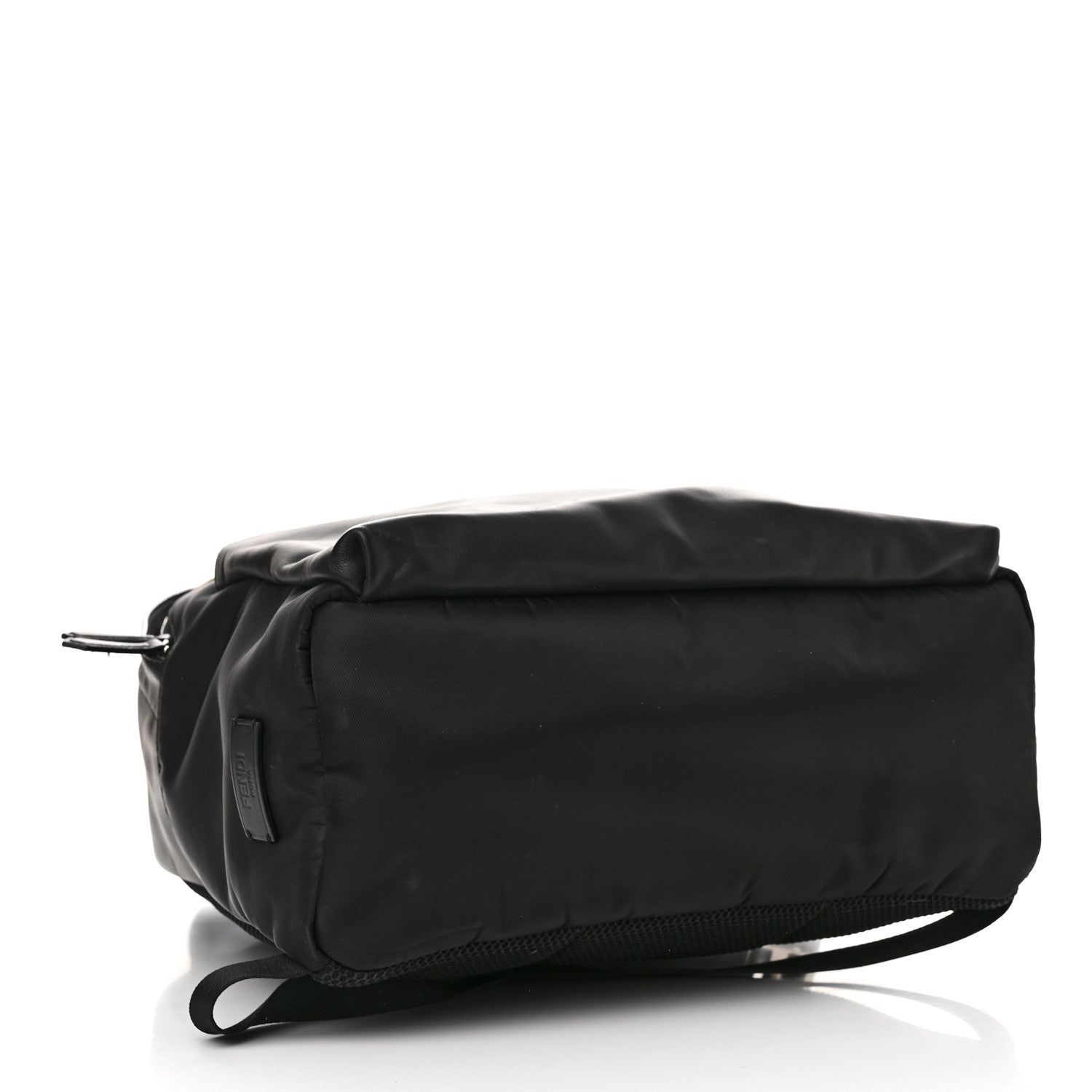 Fendi Nylon Vitello Liberty Vitello Dolce Monster Eyes Rounded Backpack Black Sunflower 4 of 13