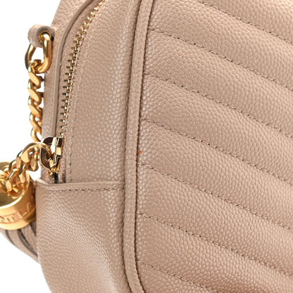 Saint Laurent Grain De Poudre Matelasse Monogram Mini Lou Camera Bag Dark Latte 11 of 12