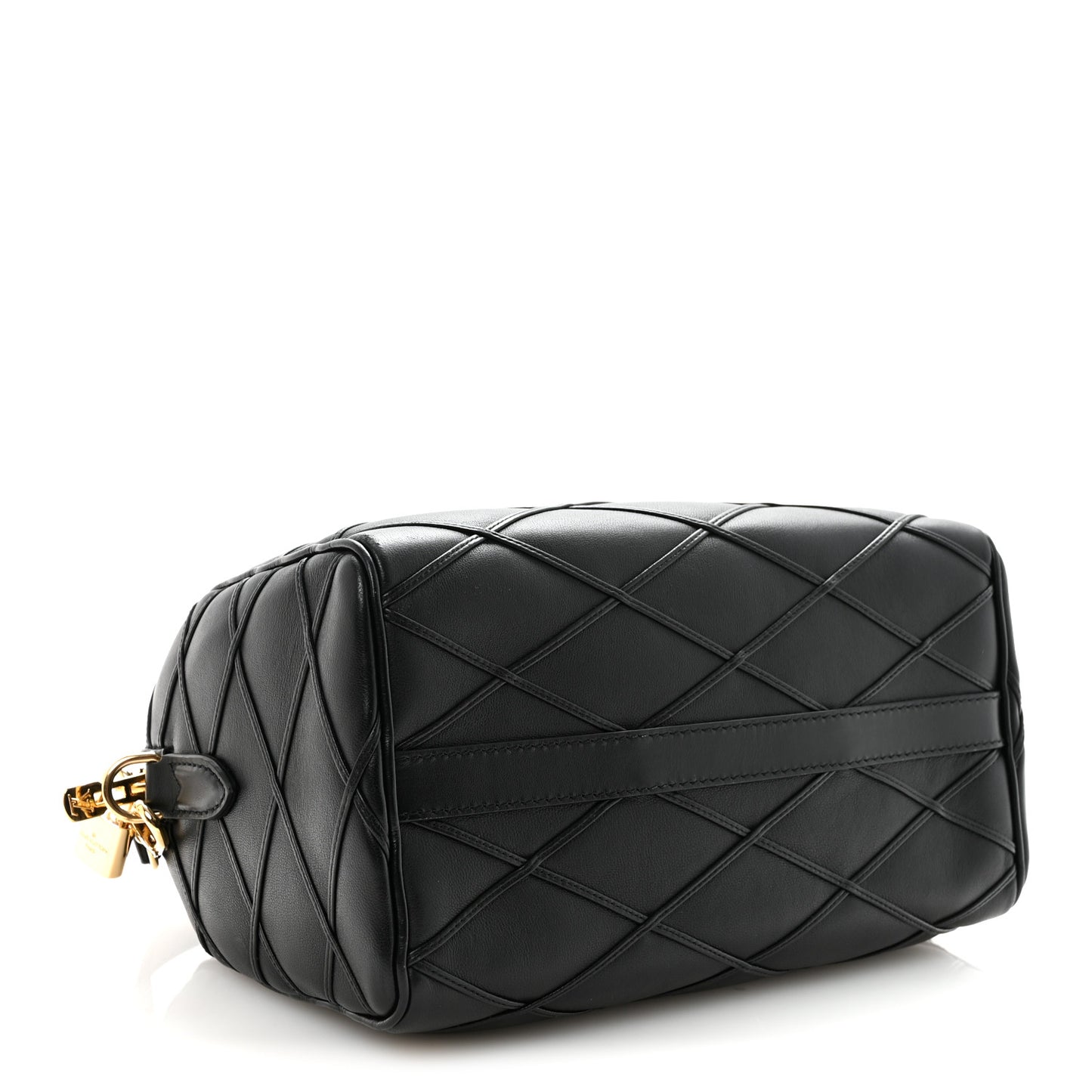 Lambskin Malletage Speedy Bandouliere 25 Black