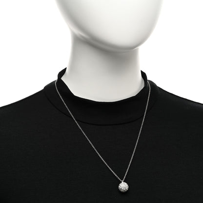 Tiffany 18K White Gold Diamond 12mm HardWear Ball Pendant Necklace 5 of 10