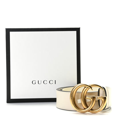 Gucci Calfskin Double G 40mm Belt 85 34 Mystic White 2 of 6