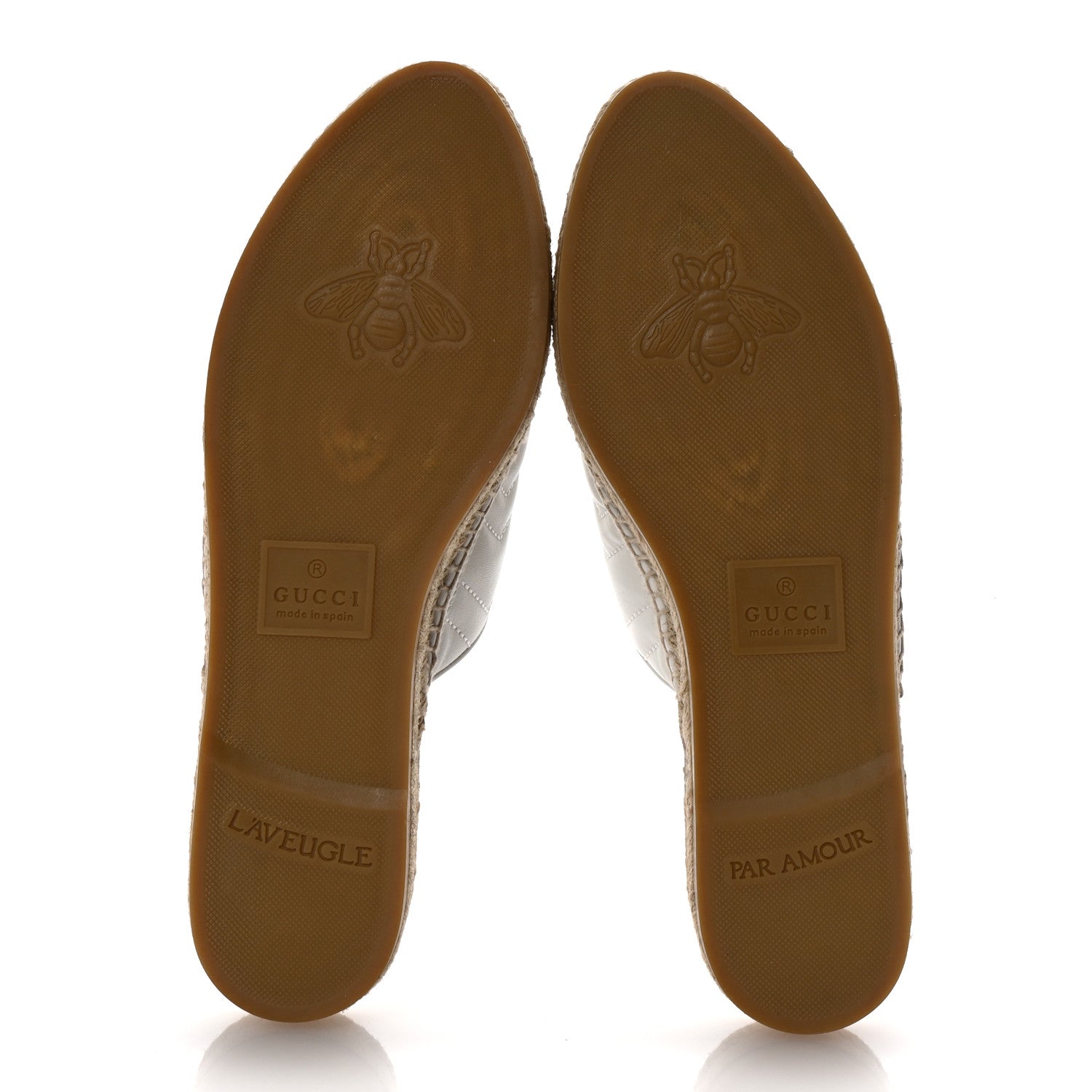 Gucci Nappa Matelasse GG Marmont Espadrille Slippers 40 Great White 6 of 10