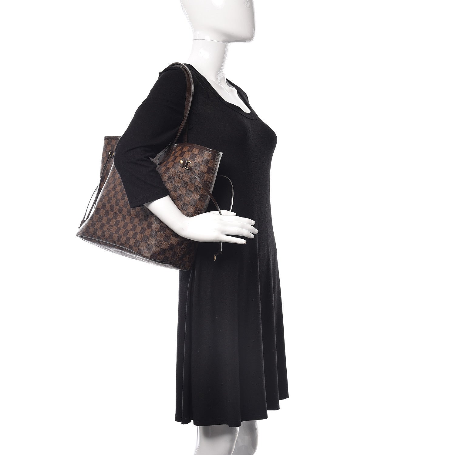 Louis Vuitton Damier Ebene Neo Neverfull MM Rose Ballerine 2 of 29