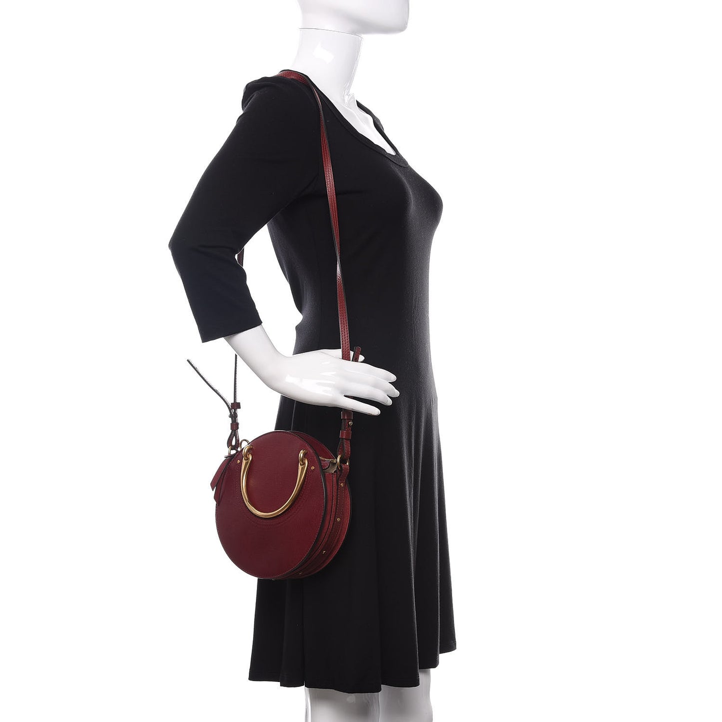 Calfskin Suede Small Pixie Bag Sienna Red
