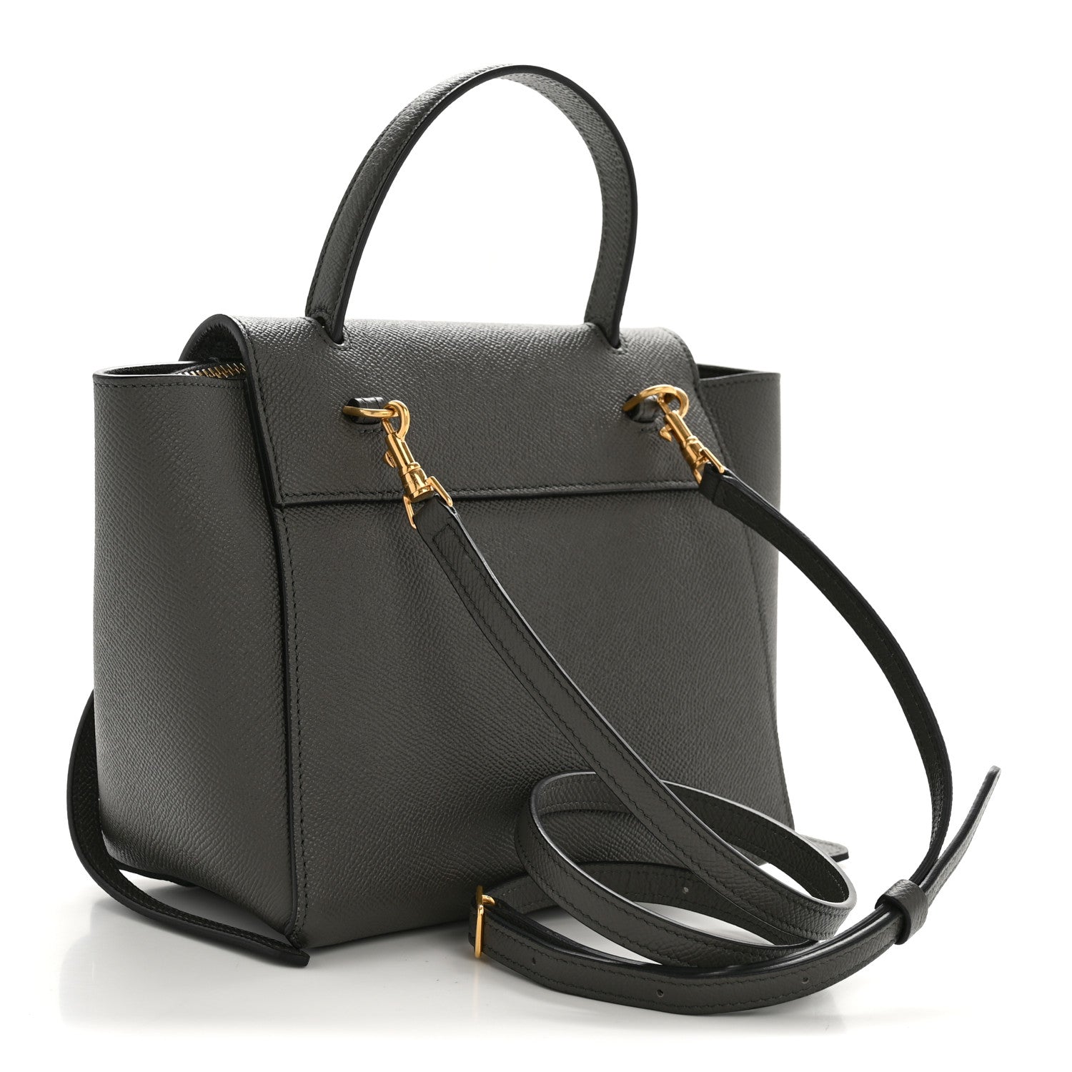 Celine Grained Calfskin Nano Belt Bag Grey 3 of 13