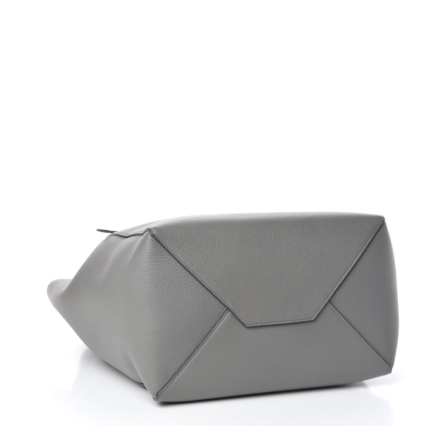 Soft Grained Calfskin Small Belt Cabas Phantom Medium Grey