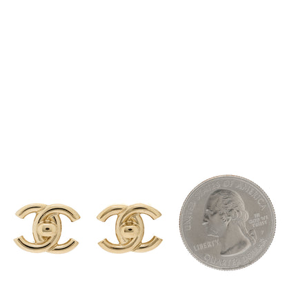 Chanel Metal CC Turnlock Earrings Gold 4 of 10