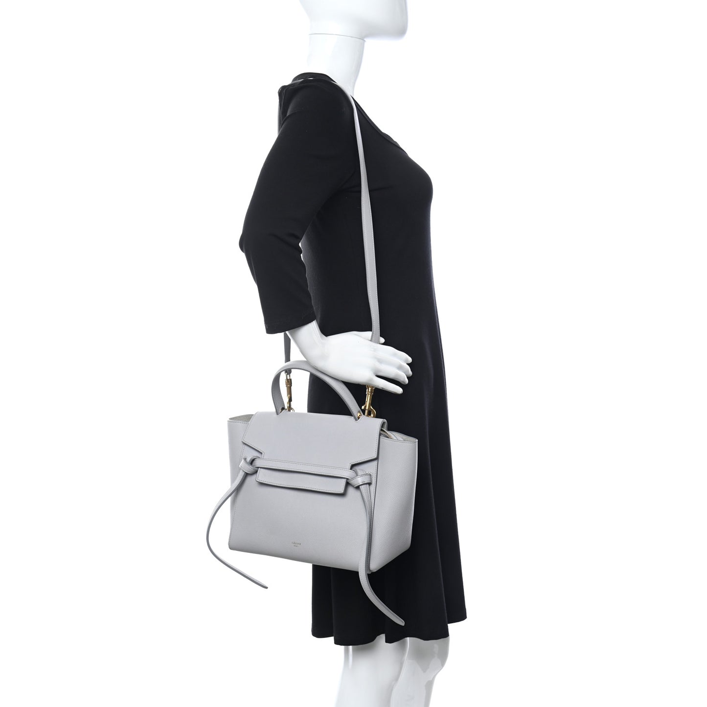 Grained Calfskin Micro Belt Bag Cloud
