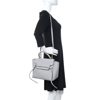 Celine Grained Calfskin Micro Belt Bag Cloud 2 of 12