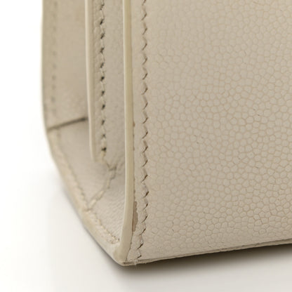 Saint Laurent Grain de Poudre Mini Classic Monogram Cassandra Top Handle Vintage White 14 of 14