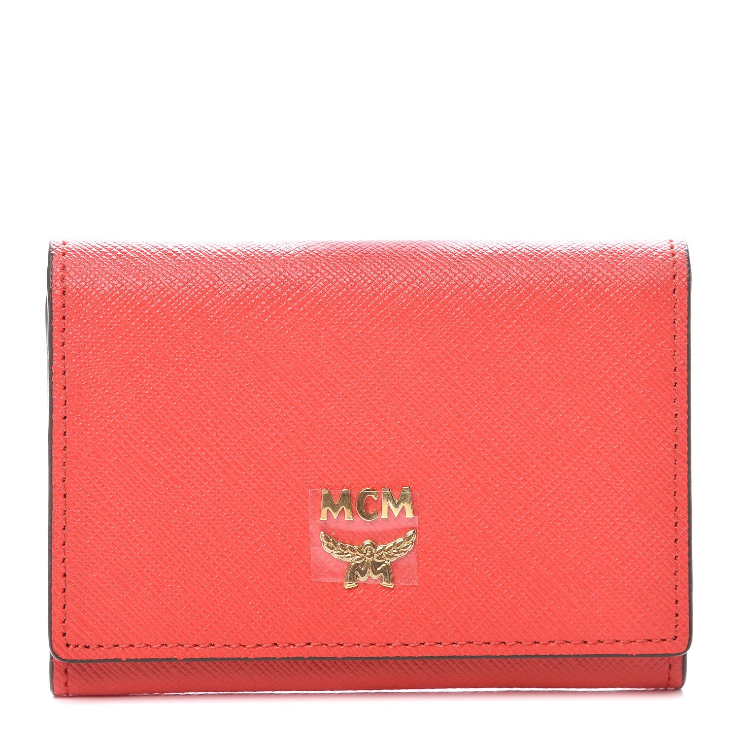 MCM Saffiano Snap Card Wallet Poppy Red 1 of 7