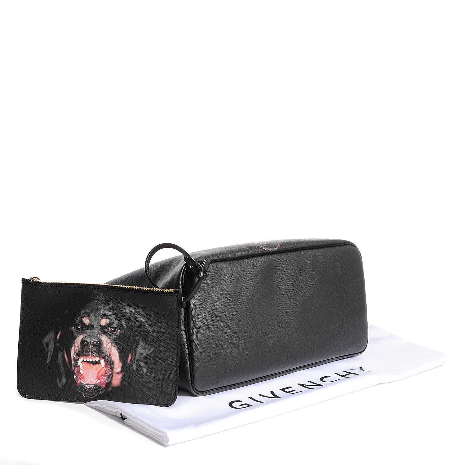 Givenchy Textured Coated Canvas Rottweiler Pint Large Antigona Tote Black 4 of 8