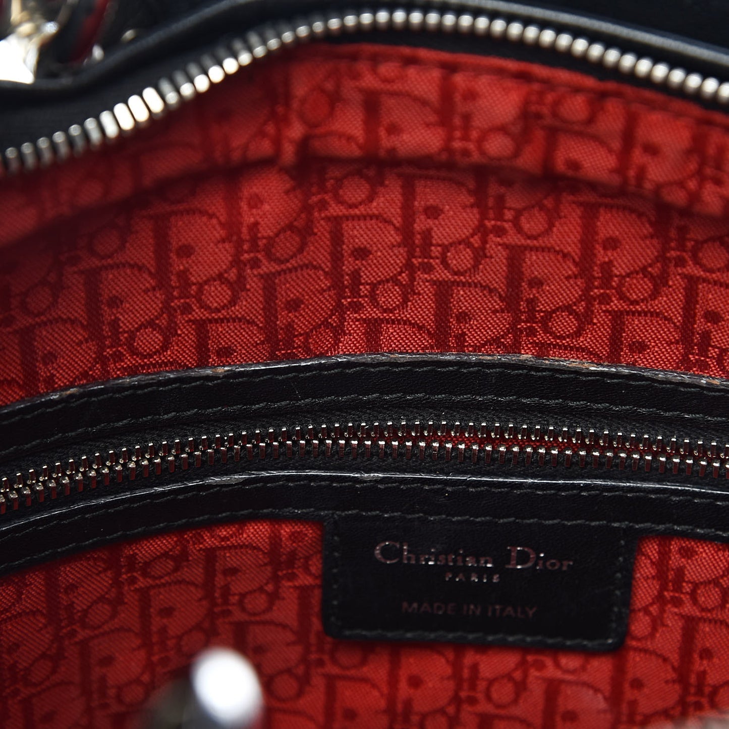 Lambskin Cannage Large Lady Dior Black
