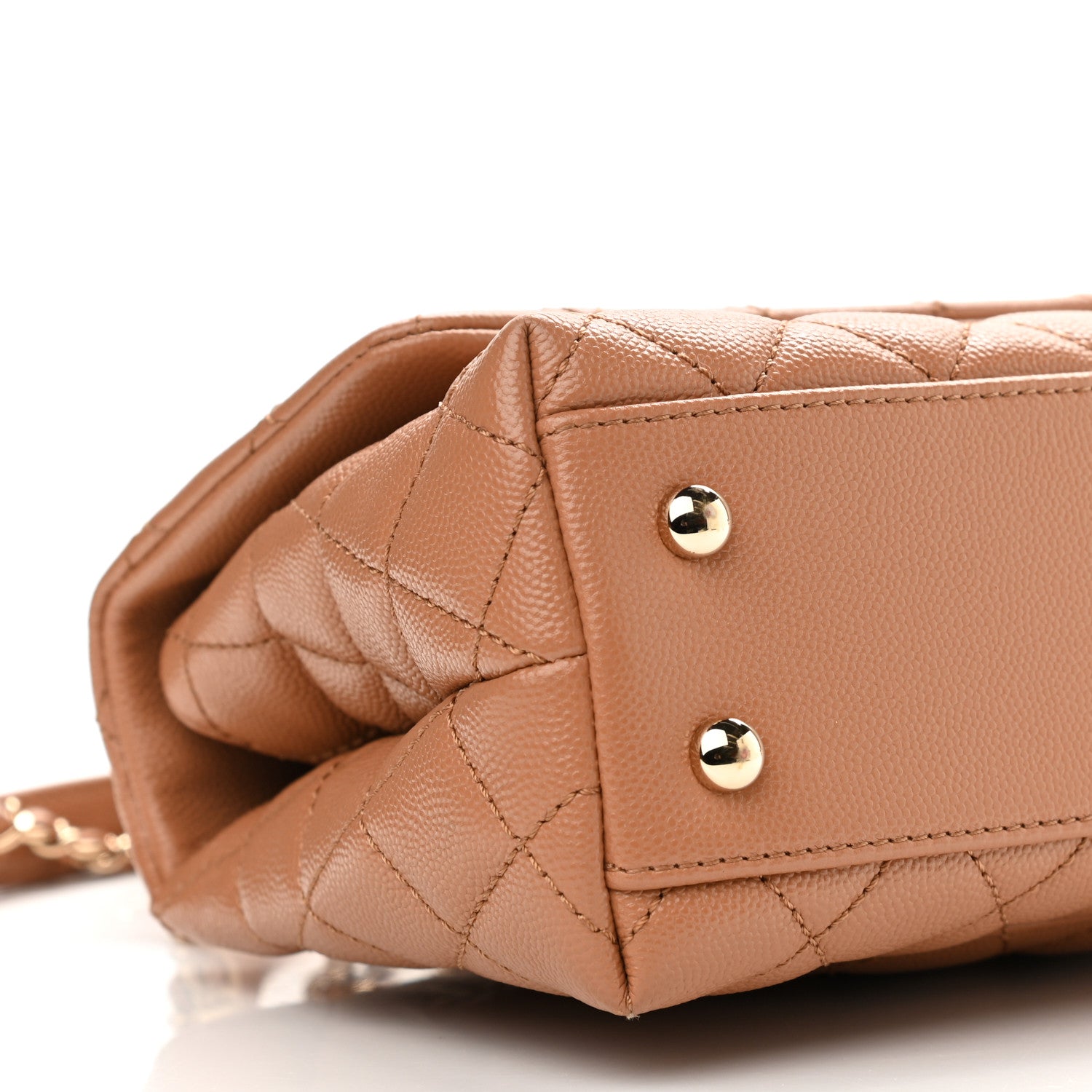 Chanel Caviar Quilted Mini Coco Handle Flap Brown 7 of 9