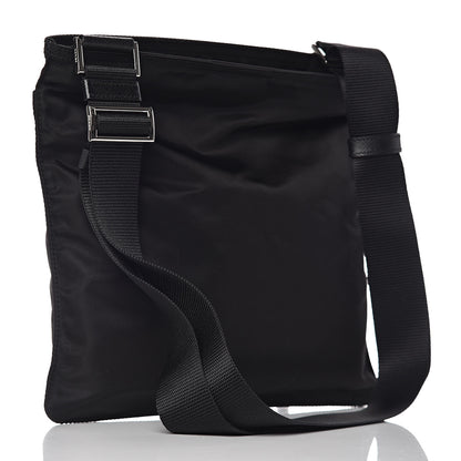 Prada Nylon Vela Flat Messenger Bag Black 3 of 9