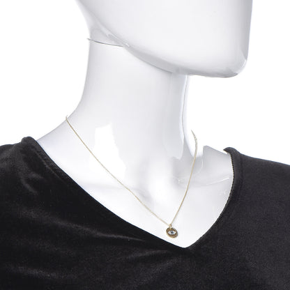 David Yurman 18K Yellow Gold Blue Sapphire Diamond Evil Eye Necklace 2 of 7