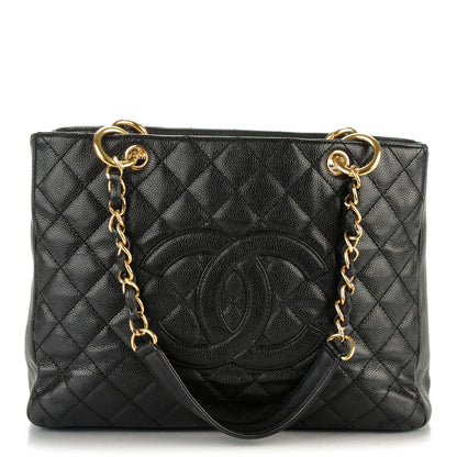 Chanel Caviar Quilted Grand Shopping Tote GST Black 1 of 8