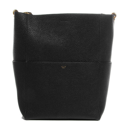 Celine Goatskin Sangle Bucket Bag Black 1 of 8